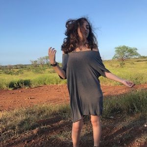 Off the shoulder dress or you can wear it regular